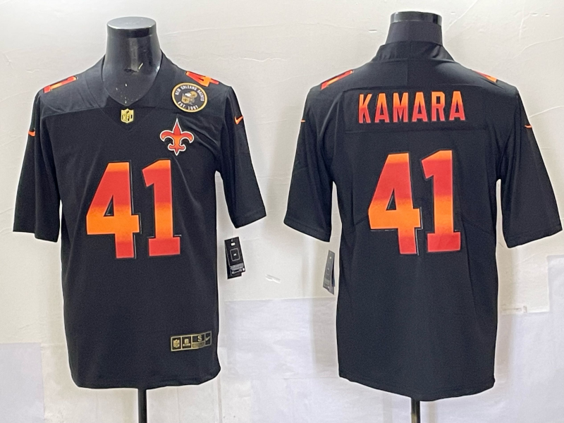 Men 2025 New Orleans Saints #4 Kamara black Limited NFL Jersey 005